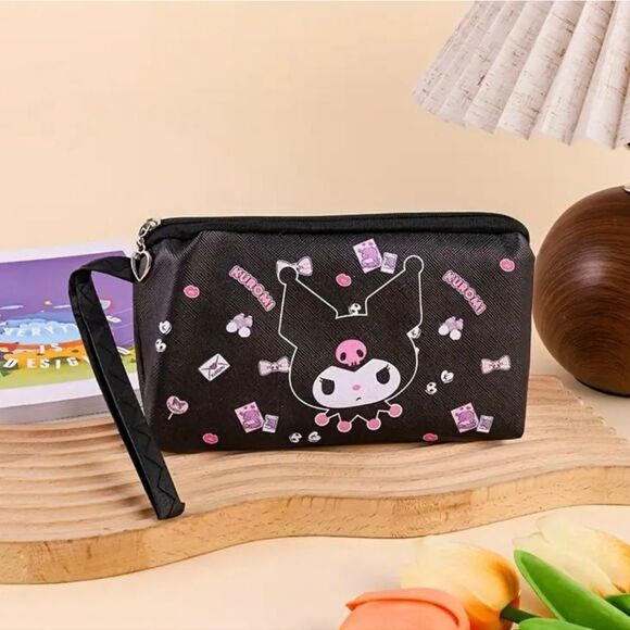 Kuromi Small Black Zipper Pouch - Picture 1 of 4